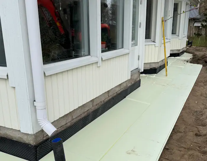 Salaojaremontti Jämsä. Routaeristys.